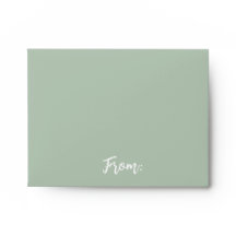 Solid Sage Green Christmas Gift card Envelope