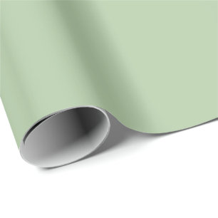 solid sage green natural minimalist wrapping paper