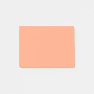 Solid Salmon Pink colour background customizable Post-it Notes