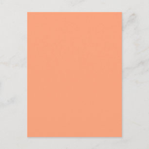 Solid Salmon Pink colour background customizable Postcard