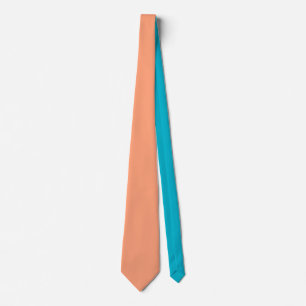 Solid Salmon Pink colour background customizable Tie