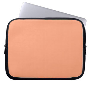 Solid Salmon Pink Colour Background Laptop Sleeve