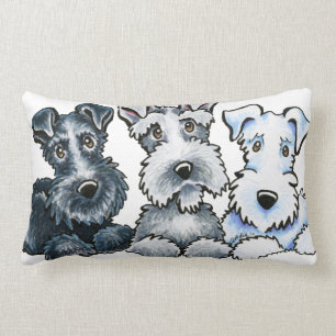 Solid Schnauzers Lumbar Pillow