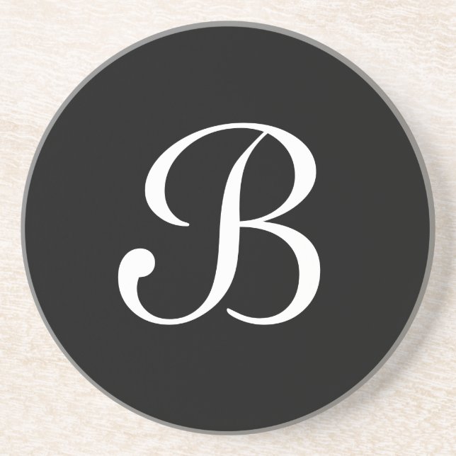 Solid Series Series---Black and White coaster (Front)