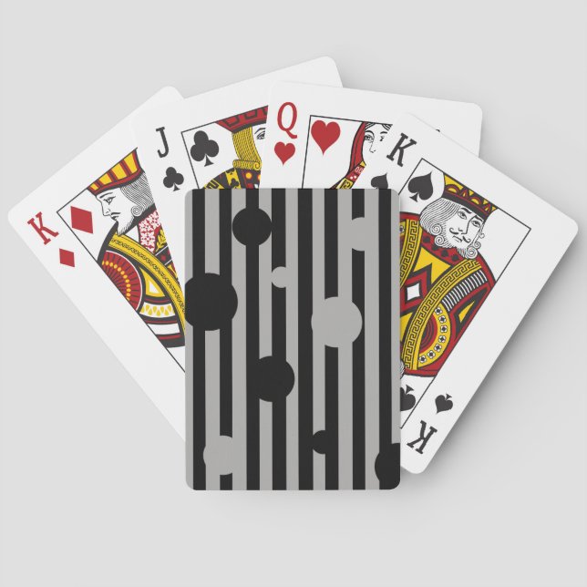Solid Silver Circles Playing Cards (Back)