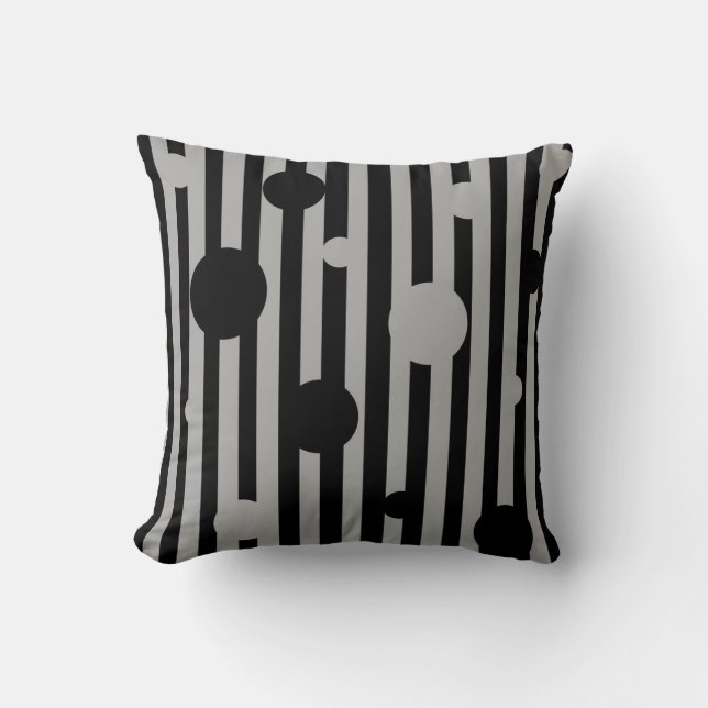 Solid Silver Throw Pillow (Front)
