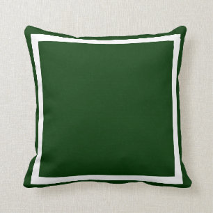 solid soft dark green plain pillow