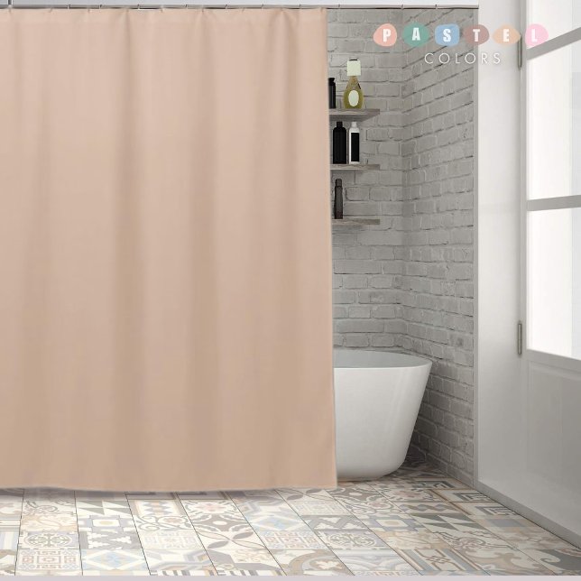 Solid Soft Light Paste Peach Beige Pink Colour (Solid Soft Light Paste Peach Beige Pink Color Shower Curtain
)