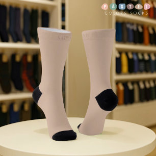 Solid Soft Light Paste Peach Beige Pink Colour Socks