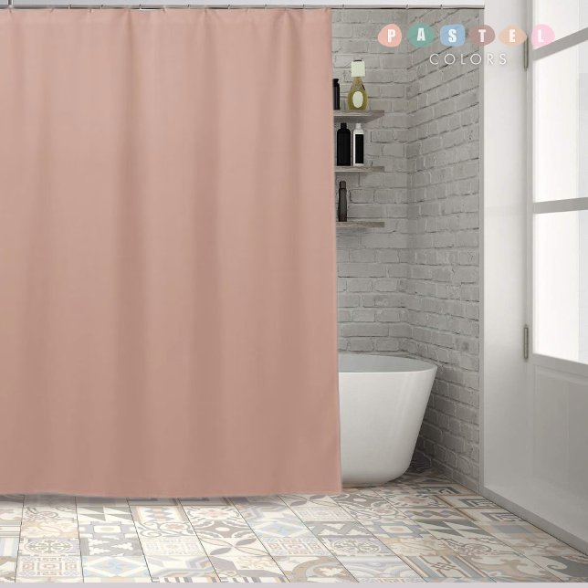 Solid Soft Light Paste Terracotta Pink Red Colour (Solid Soft Light Paste Terracotta Pink Red Color Shower Curtain
)