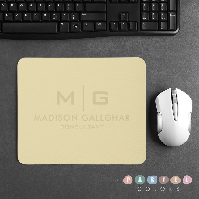 Solid Soft Light Pastel Banana Lemon Yellow Colour Mouse Pad (Solid Soft Light Pastel Banana Lemon Yellow Color Mouse Pad
)