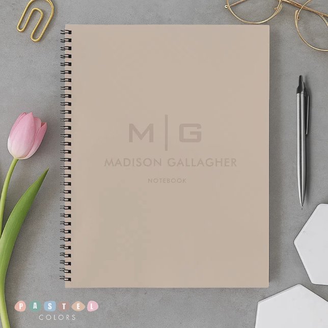 Solid Soft Light Pastel Beige Grey Brown Colour Notebook (Solid Soft Light Pastel Beige Grey Brown Color Notebook
)