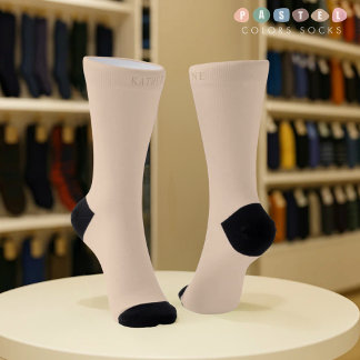 Solid Soft Light Pastel Cream Beige Yellow Colour  Socks