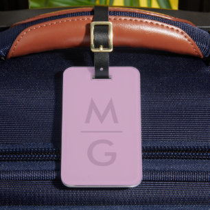 Solid Soft Light Pastel Lavender Purple Color Luggage Tag