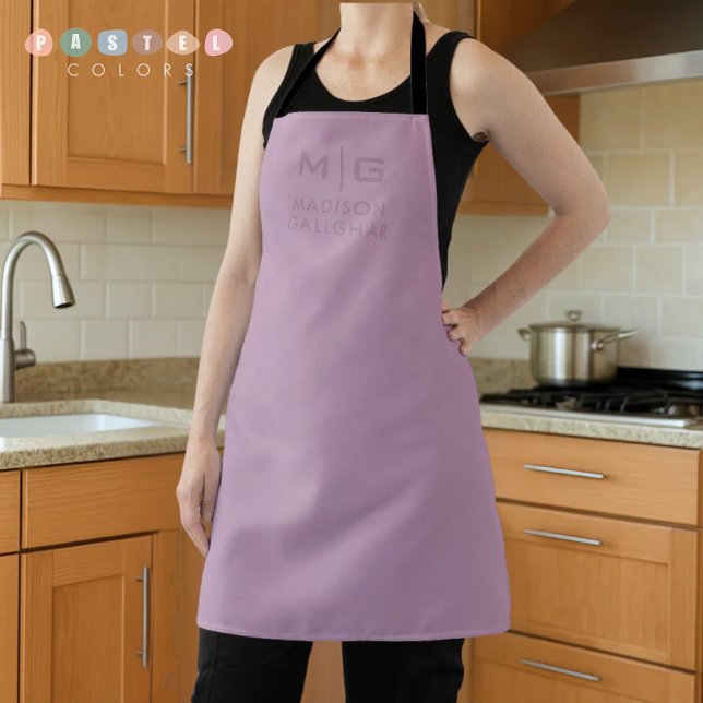 Solid Soft Light Pastel Lavender Purple Colour Apron (Solid Soft Light Pastel Lavender Purple Color Apron
)