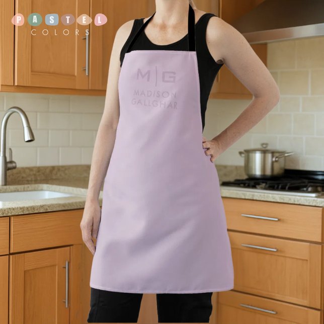 Solid Soft Light Pastel Lavender Purple Colour Apron (Solid Soft Light Pastel Lavender Purple Color Apron
)