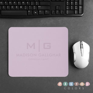 Solid Soft Light Pastel Lavender Purple Colour Mouse Pad