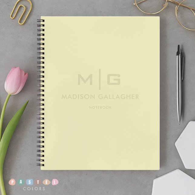 Solid Soft Light Pastel Lemon Tree Yellow Color Notebook (Solid Soft Light Pastel Lemon Tree Yellow Color Notebook
)