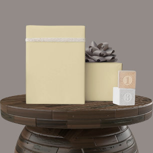 Solid Soft Light Pastel Lemon Yellow Colour Wrapping Paper