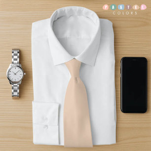 Solid Soft Light Pastel Orange Yellow Colour Tie