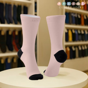 Solid Soft Light Pastel Peach Pink Colour  Socks