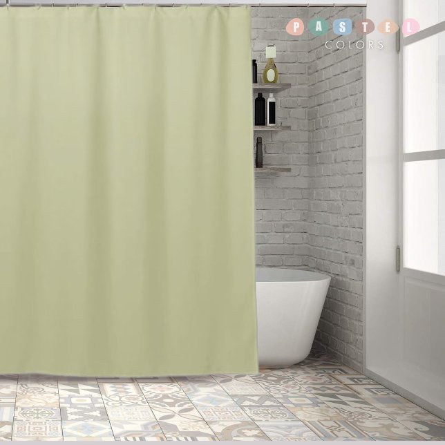 Solid Soft Light Pastel Sage Moss Green Colour (Solid Soft Light Pastel Sage Moss Green Color Shower Curtain
)
