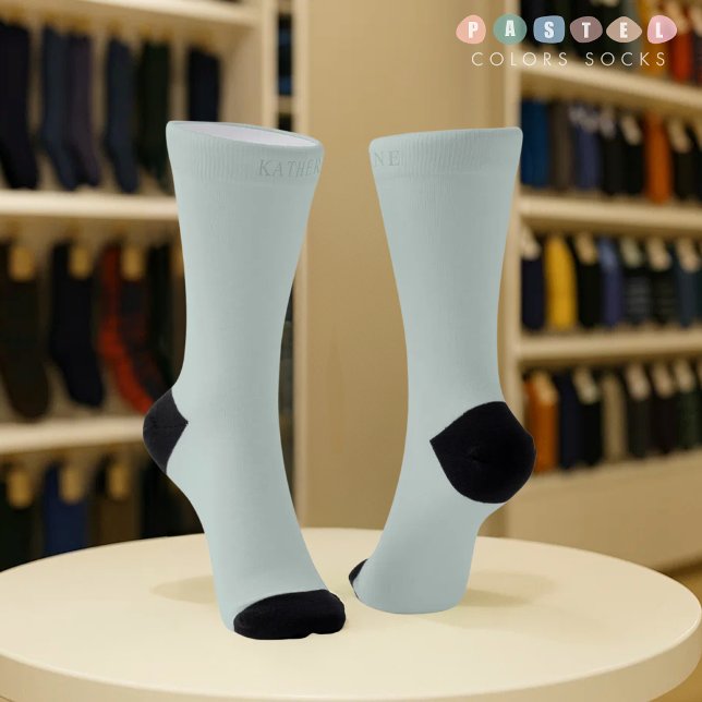 Solid Soft Light Pastel Sage Moss Green Colour Socks (Solid Soft Light Pastel Sage Moss Green Color Socks
)