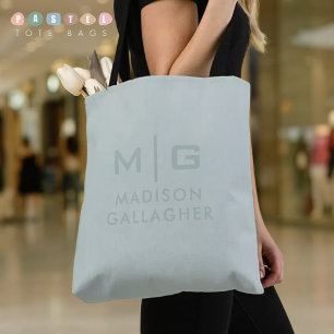 Solid Soft Light Pastel Sage Moss Green Colour Tote Bag