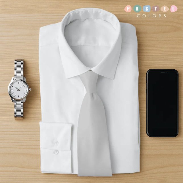 Solid Soft Light Pastel Steel Grey Colour  Tie (Solid Soft Light Pastel Steel Grey Color Neck Tie)