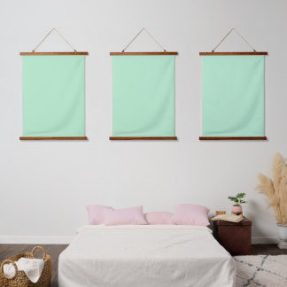Solid Soft Mint Green Triple Wall Tapestry Set