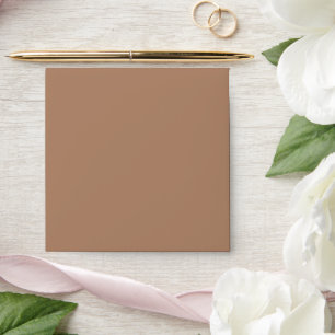 Solid Soft Mocha Brown Square Envelope
