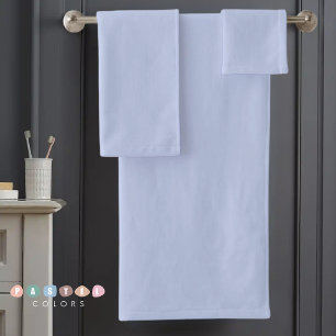 Solid Soft Sky Light Pastel Baby Blue Colour Bath Towel Set
