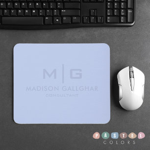 Solid Soft Sky Light Pastel Baby Blue Colour Mouse Pad