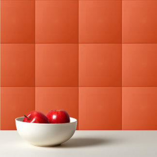 Solid sorbus orange tile