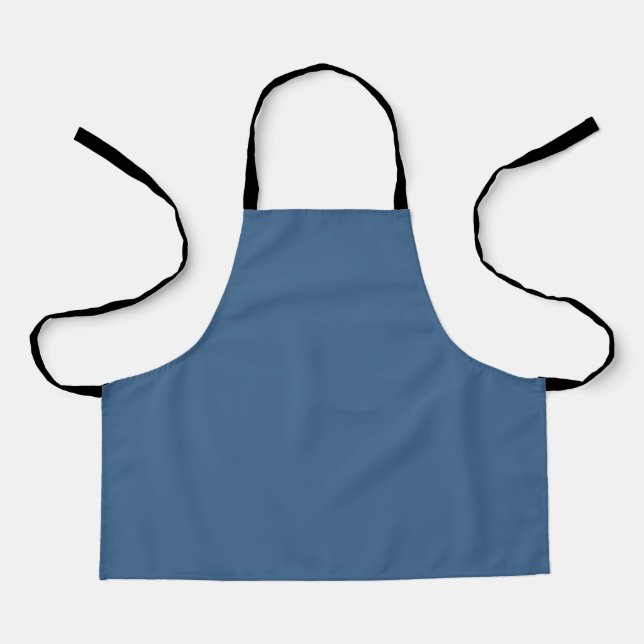 Solid steel blue apron (Front)