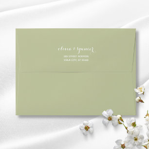 Solid Succulent Sage Vert tendance Enveloppe moder
