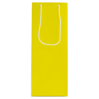 Solid Sunny Yellow Color Wine Gift Bag