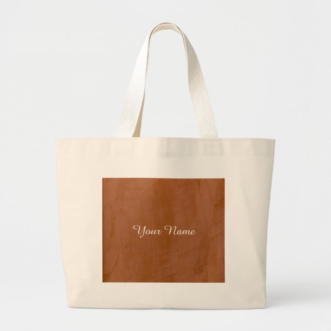 Solid Tangerine Large Tote Bag (Front)