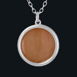 Solid Tangerine Silver Plated Necklace<br><div class="desc">Solid Tangerine. This is a solid colour made from Venetian Plaster so there are variations in tone,  yet it's still a solid colour. A solid colour works perfectly for so many products,  especially when you plan to customize it with your name or a special phrase.</div>