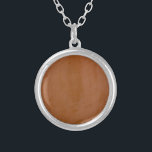 Solid Tangerine Silver Plated Necklace<br><div class="desc">Solid Tangerine. This is a solid colour made from Venetian Plaster so there are variations in tone,  yet it's still a solid colour. A solid colour works perfectly for so many products,  especially when you plan to customize it with your name or a special phrase.</div>