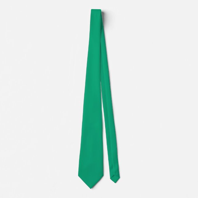 Solid teal background with a smooth texture tie (Front)