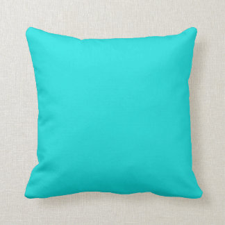 Solid teal blue  plain decorative colour throw pillow
