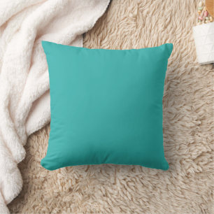 Solid Teal Colour Throw Pillow