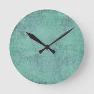 solid_teal CONCRETE SOLID TEAL TEXTURE TEMPLATE BA Round Clock