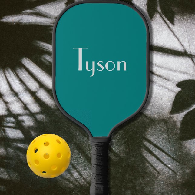 solid teal - personalized pickleball paddle (Creator Uploaded)