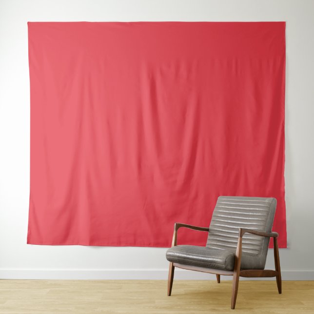 Solid Tomato Red Wall Tapestry – Customizable (In Situ (Horizontal))