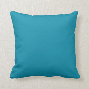Solid Turquoise Blue Pop of Colour Throw Pillow