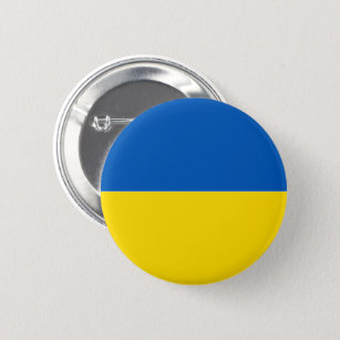 Solid Ukraine Flag Colours 2 Inch Round Button