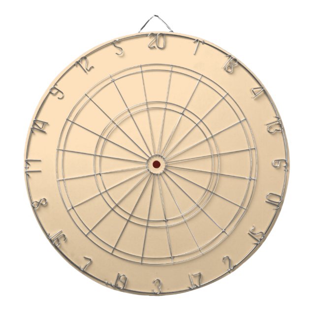 Solid vanilla cream light beige dartboard (Front)