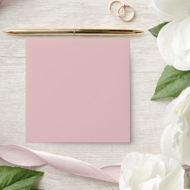 Solid Vintage Soft Blush Square Envelope (Wedding)